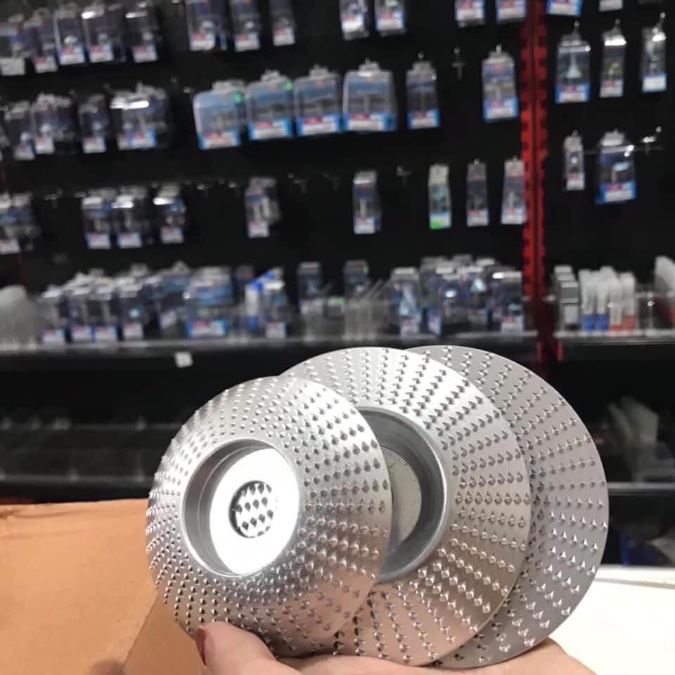 Đĩa Chà Gỗ 100mm chà phá tay vịn cầu thang, tượng gỗ, phá bộ bàn ghế gỗ