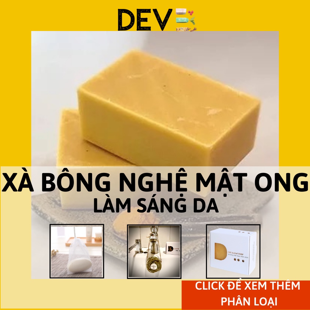 Xà bông nghệ mật ong, soap DEVE herbal, soap trắng da, mềm da Bộ Y Tế chứng nhận