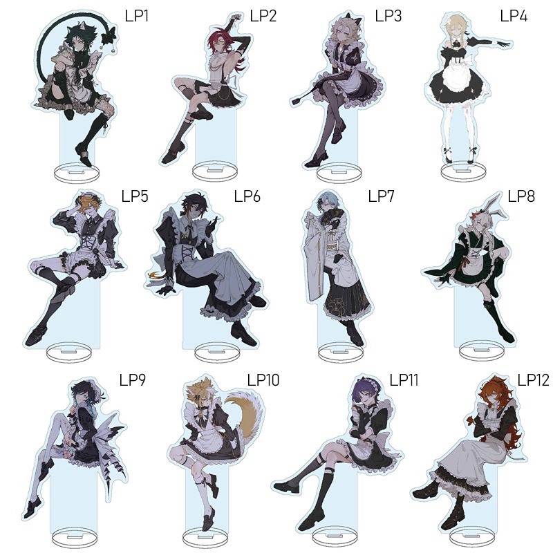 Giá Đỡ Mô Hình Người Hầu Songping Genshin Va Chạm Bằng Acrylic Trang Trí Bàn Làm Việc