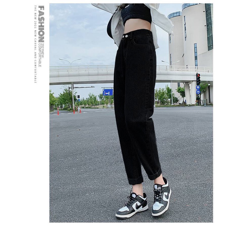 COZOK Quần Jean Lưng Cao Form Rộng Kiểu Dáng Hợp Thời Trang