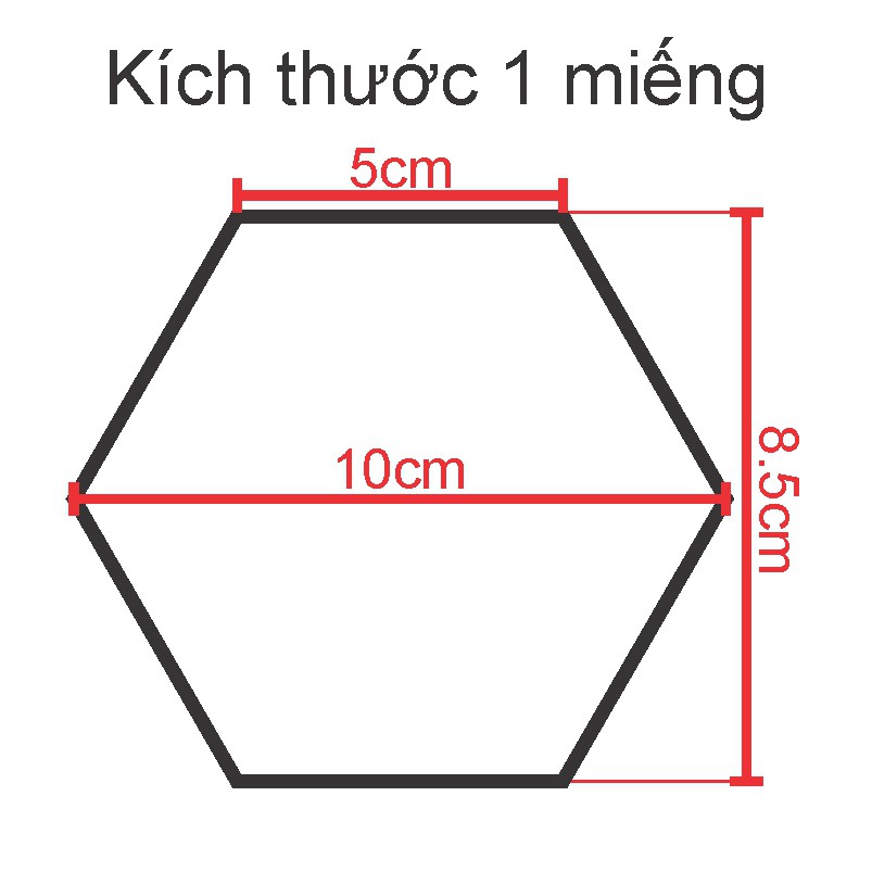 12 miếng dán tường 3D hình lục giác tráng gương trang trí