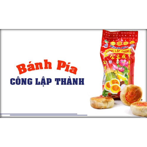 [đồ ăn vặt] Bánh Pía Sóc Trăng Đậu Xanh Sầu Riêng Có Trứng Muối - 300g (4 cái 1 Gói) - Ngon Tuyệt Vời