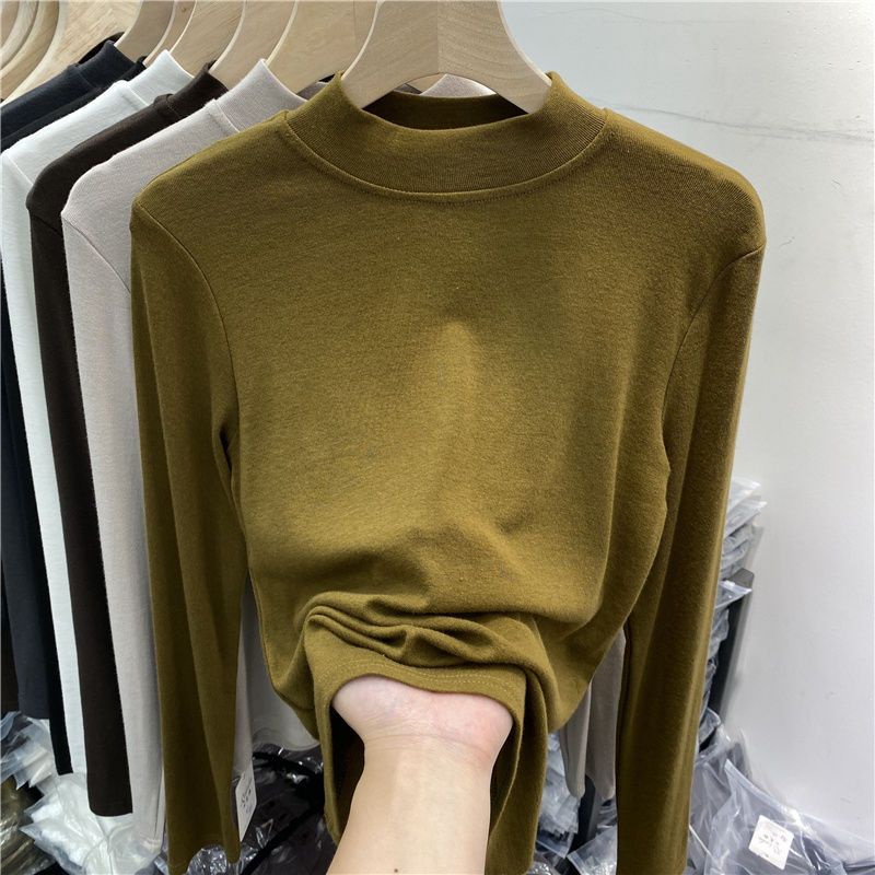 Áo Thun Nữ Dài Tay Cổ Cao Phong Cách Mới