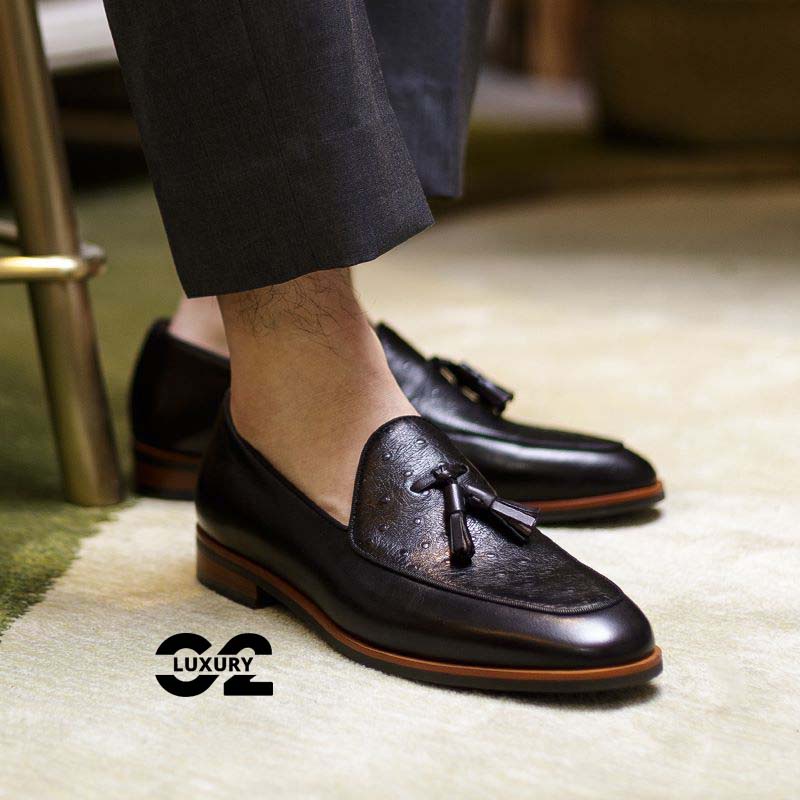 Giày lười nam Luxury dáng Loafer Shoes BL021-18 giày nam công sở chất liệu da bò thật nhiều size