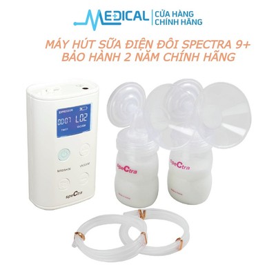 Máy hút sữa điện đôi cao cấp SPECTRA 9 Plus có chức năng pin sạc - MEDICAL