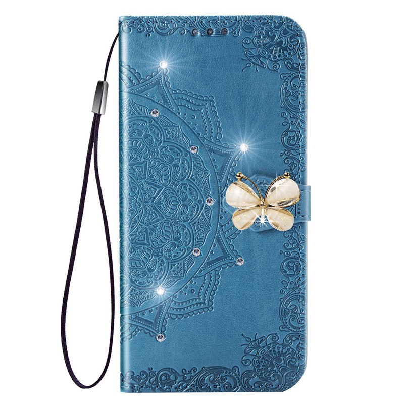 Bao da điện thoại gắn hình bươm bướm cho Oppo F15/ Oppo A91/ Oppo Reno3 Pro | BigBuy360 - bigbuy360.vn
