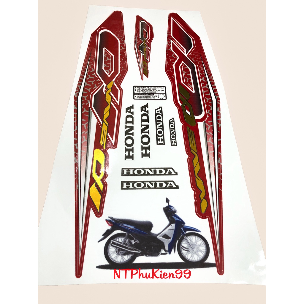 Tem Wave Zin GHÉP CROM  Dán cho Wave 50cc-100cc-110cc -Chống Bong Chống Phai Màu