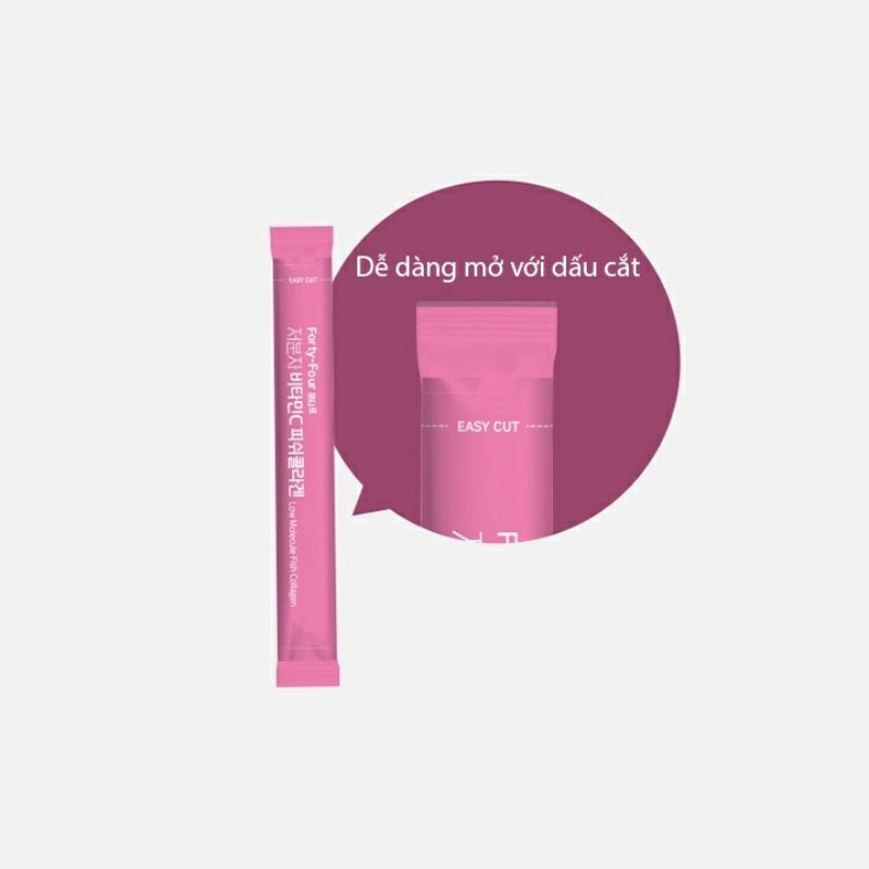 Bột Collagen Cá và Vitamin C FORTY FOUR giúp đẹp da xuất xứ Hàn Quốc