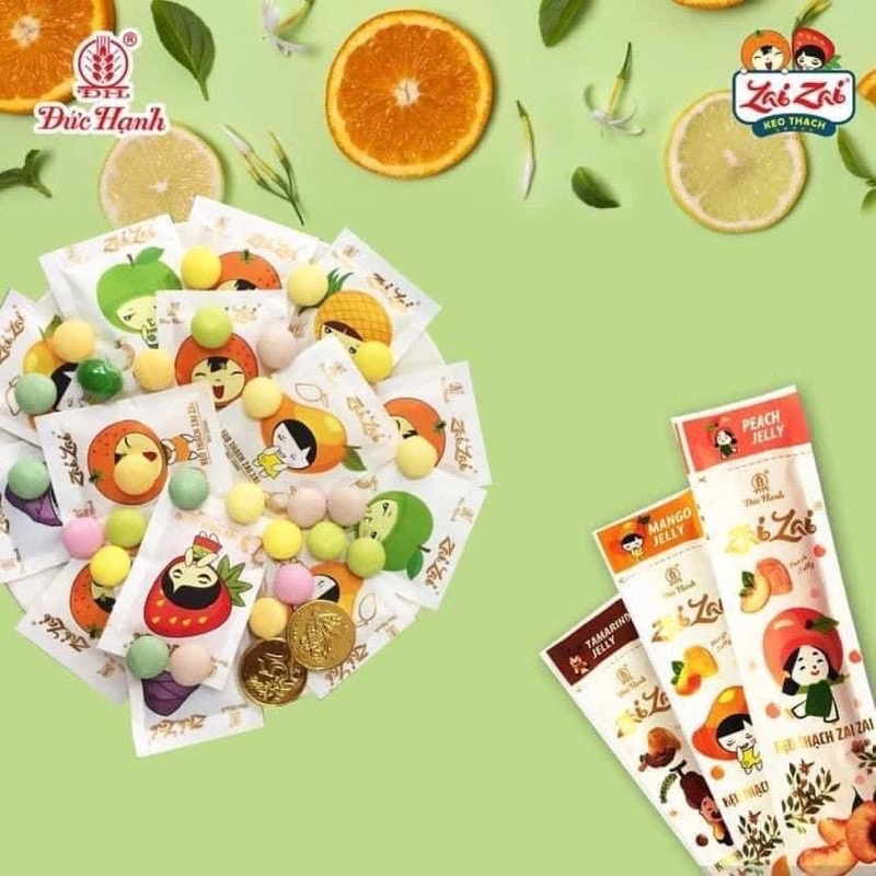kẹo thạch zai zai Đức hạnh thanh ngan và thanh dài