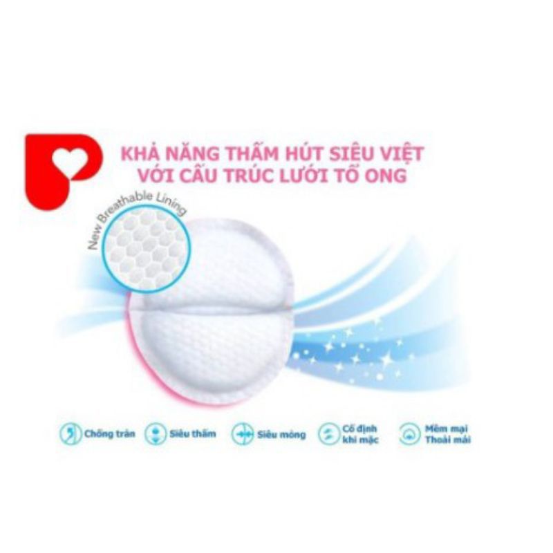 Hộp 24 miếng thấm sữa pigeon 4 chiều dùng một lần, loại mới thấm hút hơn 20 lần