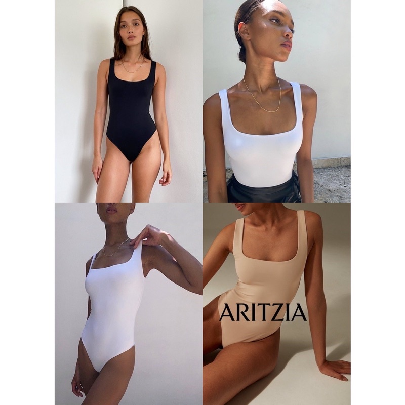 Bodysuit Babaton cổ vuông không tay