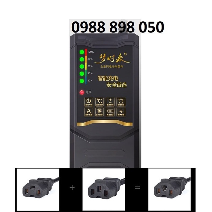 Bán Sạc xe máy điện 60V 20AH Xmen Vespa Zoomer dùng 5 bình acquy