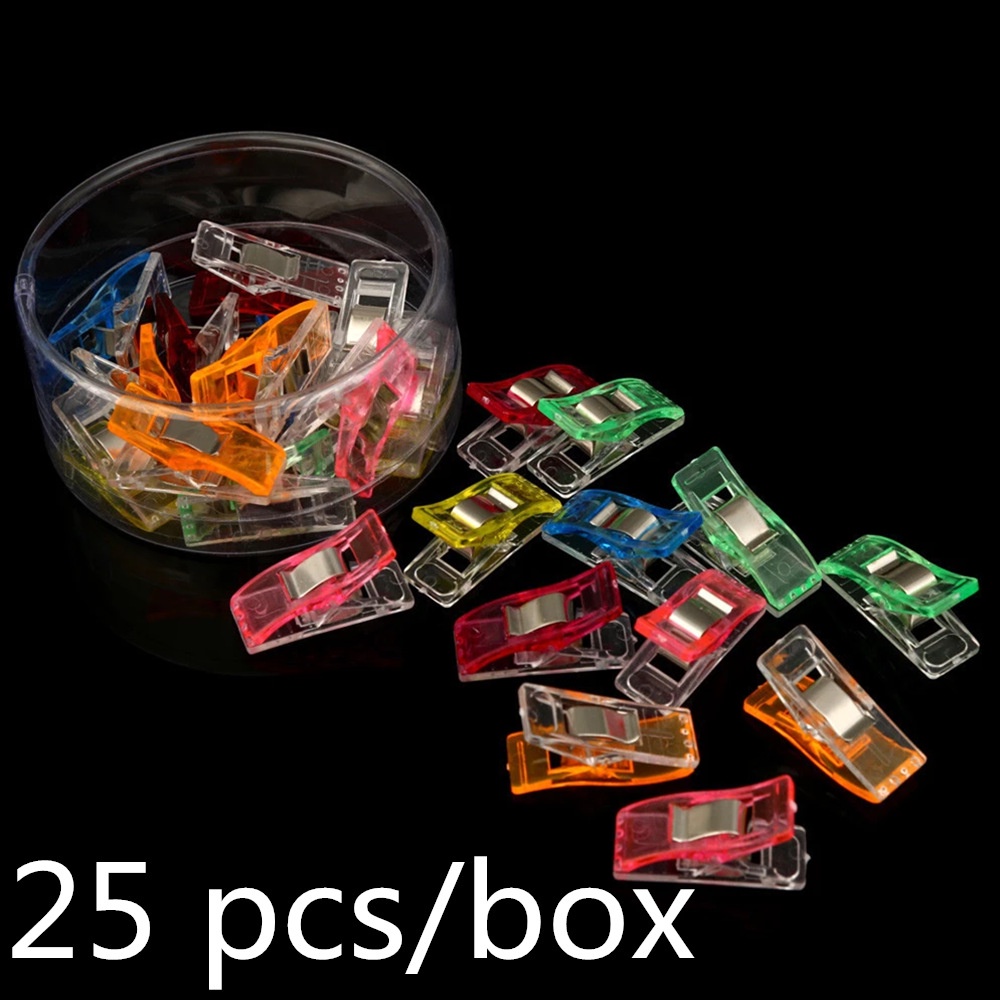 Kẹp Cố Định Vải May Vá Bằng Nhựa Màu Trắng Đỏ Phong Cách Mới