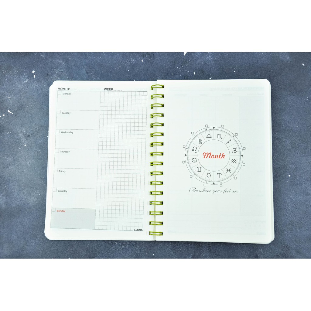 Sổ Kế Hoạch Planner Lò Xo Kép A5 Định Lượng 72,4gsm - 76%ISO