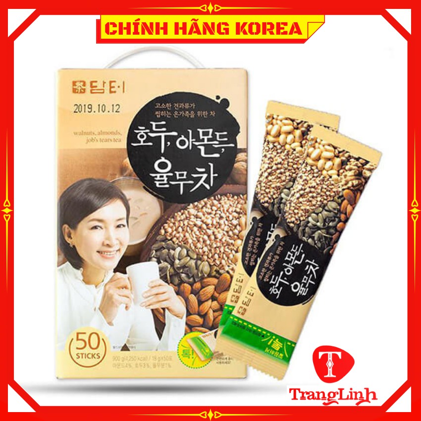 Bột óc chó ngũ cốc hàn quốc, hộp 50 gói x 18gr - Bột ngũ cốc Damtuh chính hãng - tranglinhkorea