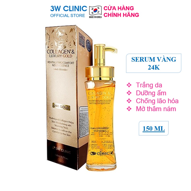 Serum trắng da - Serum vàng 24k Luxury Gold chống lão hóa 3W Clinic Hàn Quốc 150ml