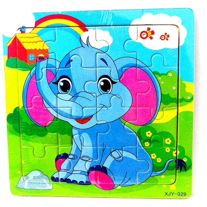 Đồ chơi xếp hình đồ chơi thông minh tranh ghép hình phát triển trí tuệ cho bé 16 miếng ghép