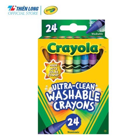 Bộ 24 sáp màu có thể rửa được Crayola Ultra-Clean Washable Crayons