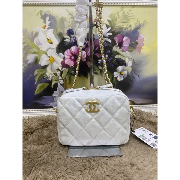 Túi xách trắng nhũ size 18