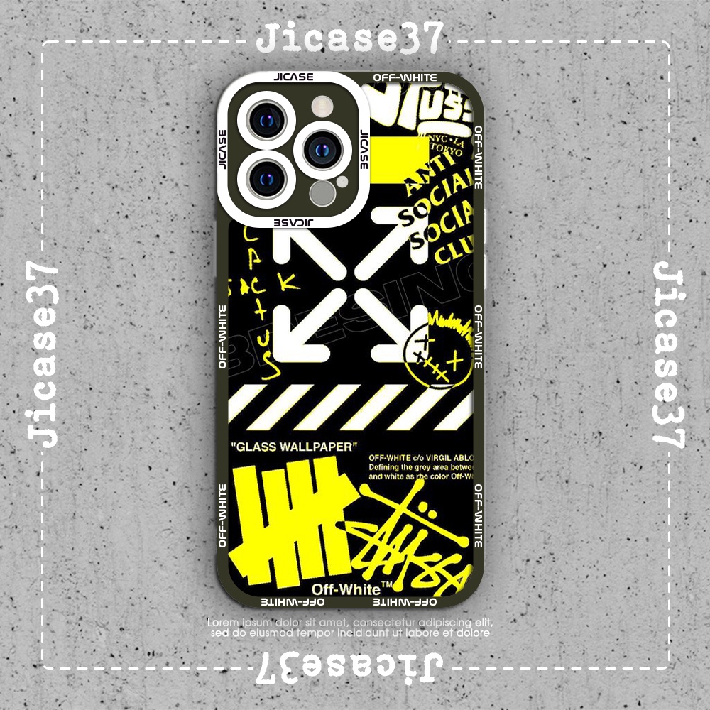 Ốp lưng iphone cạnh vuông Jicase off-white anti social 6plus/6s/6splus/7/7plus/8/8plus/x/xs/11/12/pro/max/plus/promax