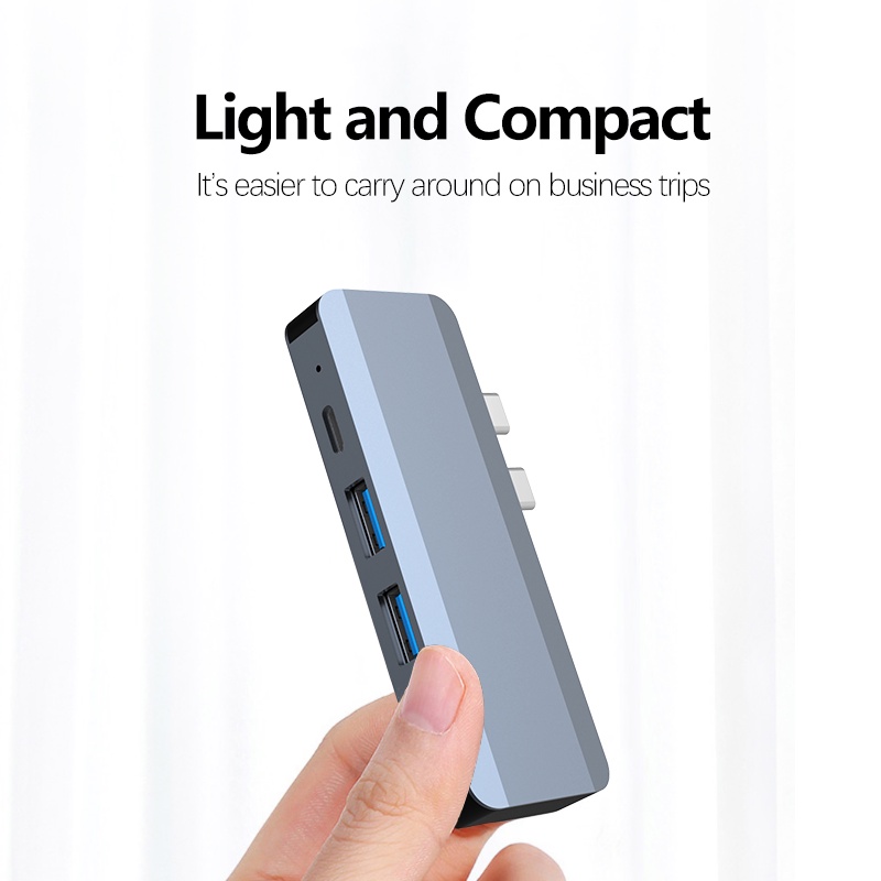 Bộ HUB Chuyển Đổi 5 Trong 2 USB-C Type C HD Đầu Ra 4K HDMI USB 2.0 Cho Macbook Air Pro / Samsung / iPad XPS Surface