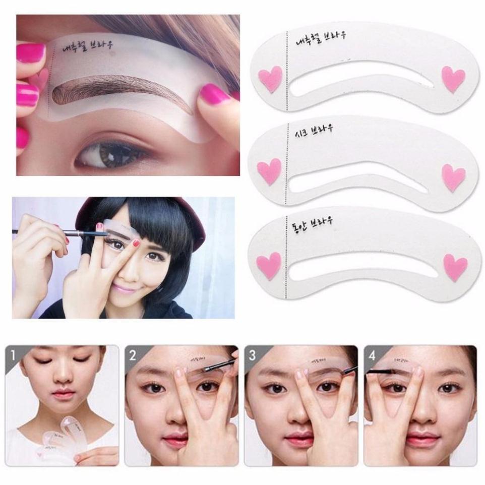 Bộ 3 khuôn chân mày hàng quốc