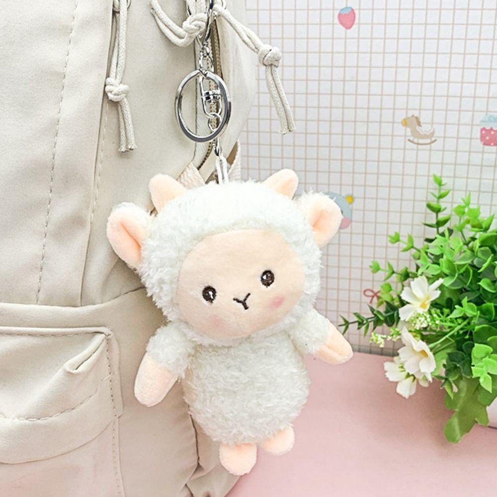 LANFY Móc Khóa Hình Cừu Nhồi Bông Đáng Yêu