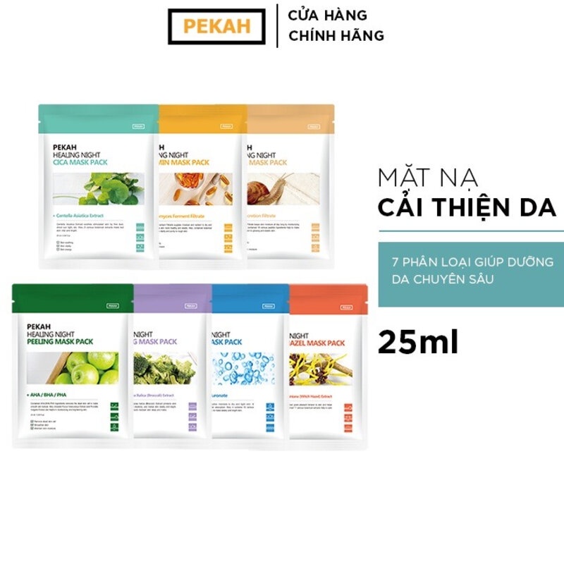 Daiso Mặt Nạ Pekah Chiết Xuất Rau Má Giảm Mụn Và Thâm 25ml