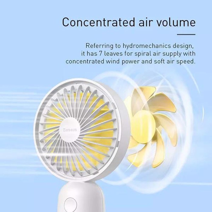 Quạt Mini Cầm Tay - Quạt Tích Điện Cầm Tay Pin Sạc Baseus F890 (Portable Rechargeable Mini USB Hand Fan)