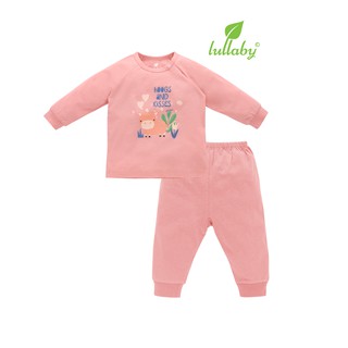 LULLABY - BST S160 SWEETEST GREETING - Bộ quần áo dài tay raglan bé gái NH694-695P