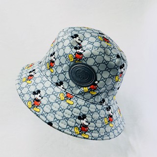 Mũ bucket, mũ tai bèo mickey, logo da cao cấp