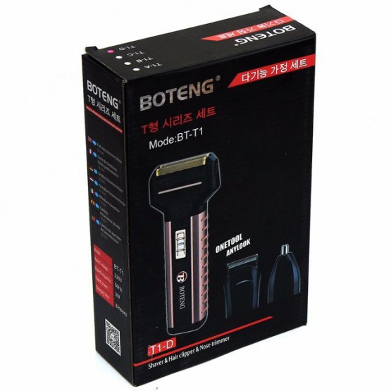 Máy Cạo Râu BOTENG BT-T1 Kèm Tông Đơ Cắt Tóc Tỉa Lông Mũi 3 Trong 1