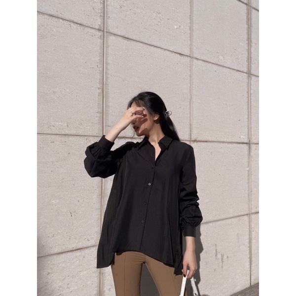 SISTERSISTER - BEST SELLER Áo sơ mi dập li thân sau Gossip