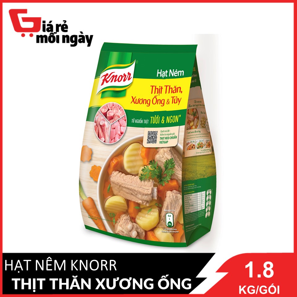 Hạt nêm Knorr Thịt thăn (xương ống &amp; tủy) 1800g