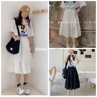 Chân váy xòe tầng ulzzang cực hót (Ảnh thật)