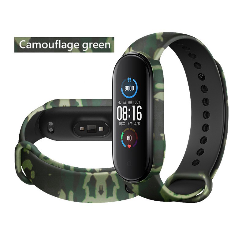 Dây Đeo silicone Họa Tiết Rằn Ri Cho Đồng Hồ Thông Minh Xiaomi Band 8 / 7 / 6 / 5 / 4 / 3 Miband 7 Miband 5 / 6 Band Miband 8