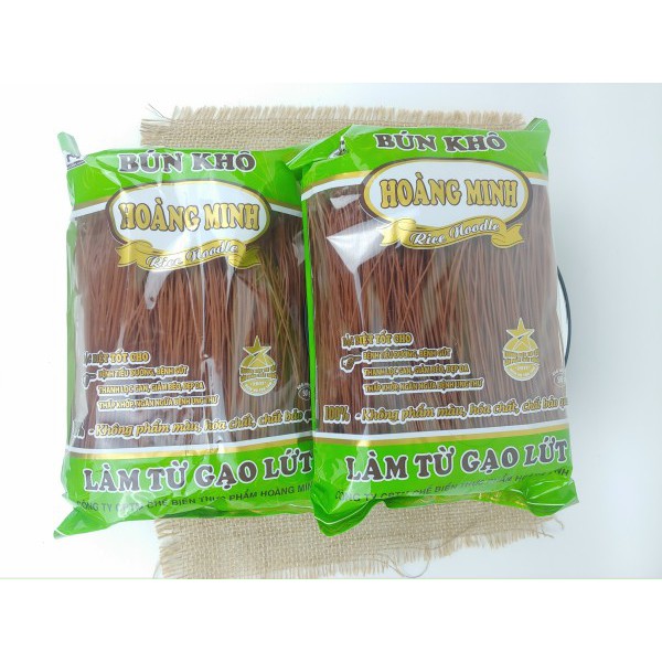 [Đặc sản] Bún gạo lứt Hoàng Minh 500gr, bún khô gạo lứt, (bún gạo lức làm từ gạo lứt đỏ Điện Biên) | BigBuy360 - bigbuy360.vn