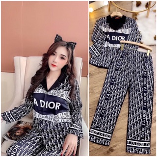 Bộ pijama dài tay 4D lụa satin cao cấp