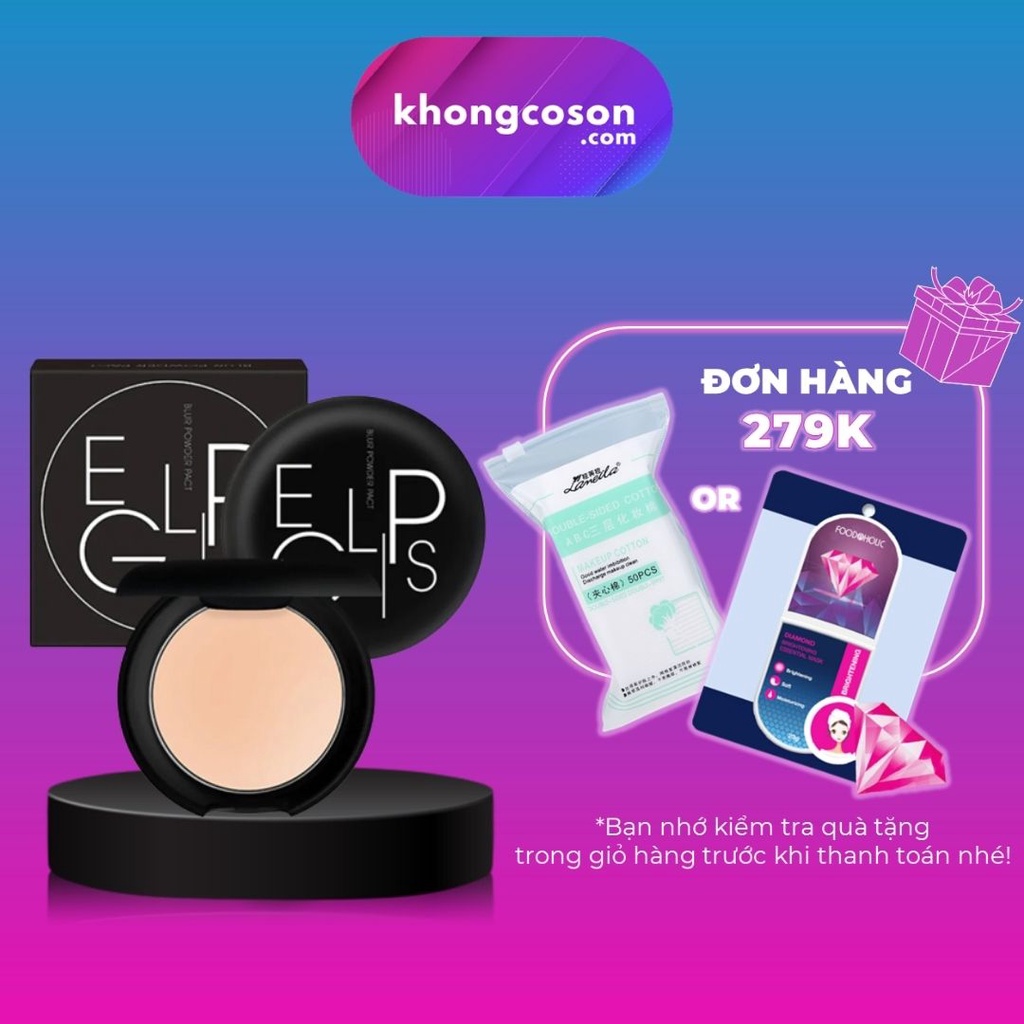 Phấn Phủ Dạng Nén Eglips Siêu Mịn Blur Powder Pact 9g - Khongcoson