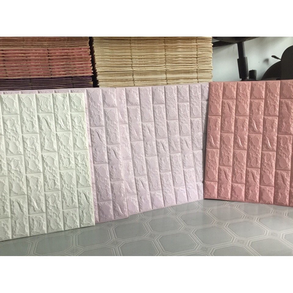 [Đủ màu-đẹp] Xốp dán tường 70x77cmx6mm 3D giá sỉ