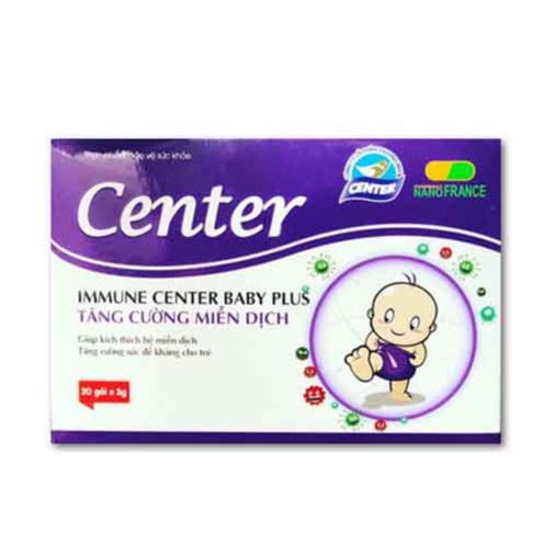{Date xa} Center baby Plus Immune – Hỗ trợ tăng cường sức đề kháng, kích thích hệ tiêu hóa (Hộp 20 gói)