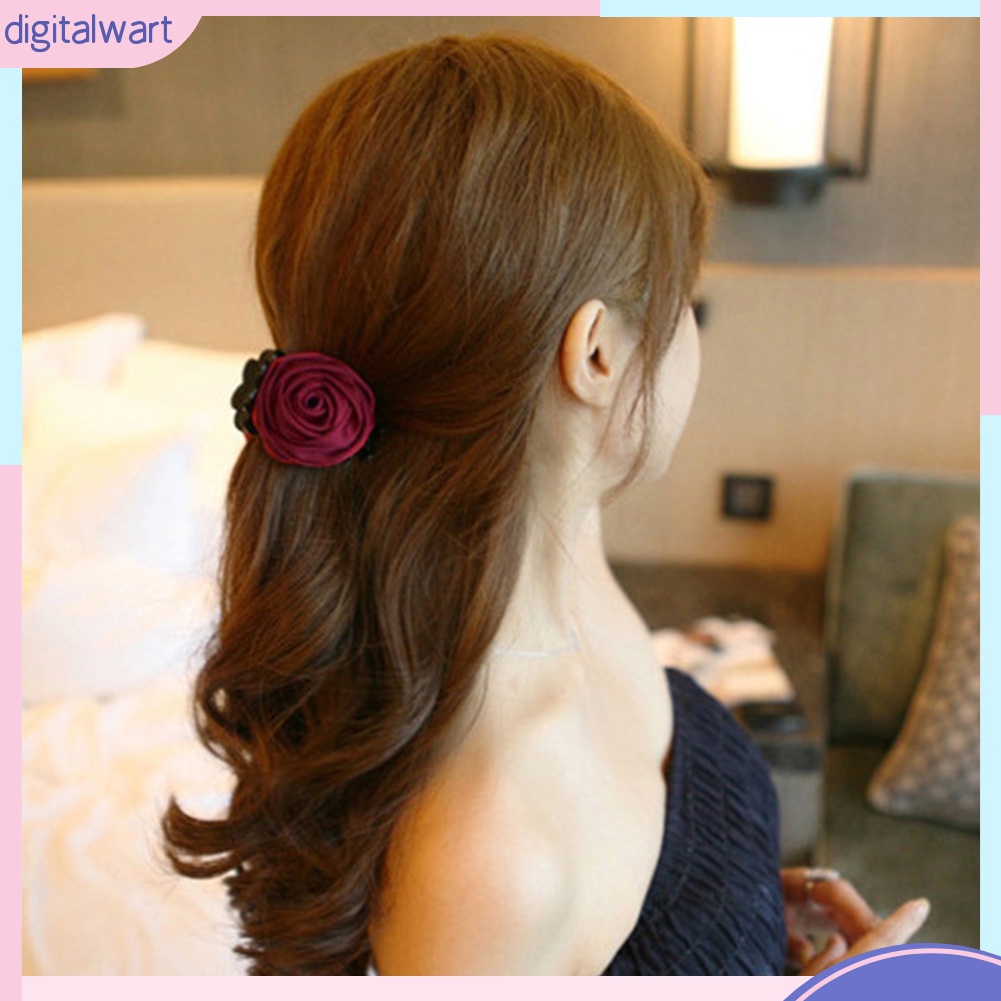 Kẹp Tóc Hoa Hồng Vải Thời Trang Cho Nữ