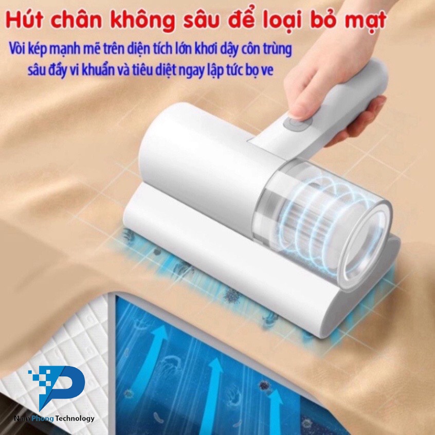 MÁY HÚT BỤI GIƯỜNG NỆM, MÁY HÚT BỤI MINI CẦM TAY CÓ TIA UV KHỬ KHUẨN, BẢO HÀNH 6 THÁNG - NAM PHONG TECHNOLOGY