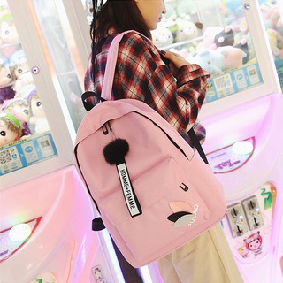 Balo học sinh sinh viên, Cặp Sách Túi Sách Thời Trang Cục Bông Dễ Thương Phong Cách Hàn Quốc BL02