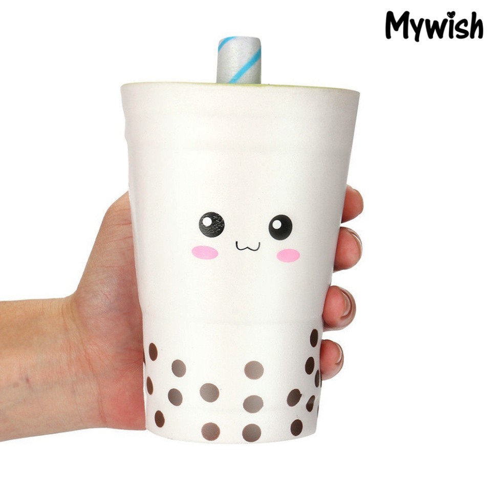 Đồ Chơi Xốp Squishy Giảm Stress Hình Ly Trà Sữa Dễ Thương Cho Bé
