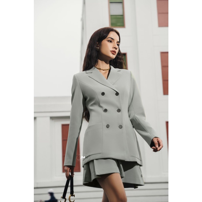 Áo Blazer JM Dress Desgin peplum cổ chồng cao 5B09.2207PL