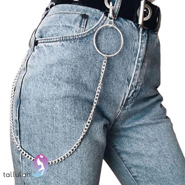 Hip-pop Punk Metal Ring Pants Chain Jeans Chain Pendant