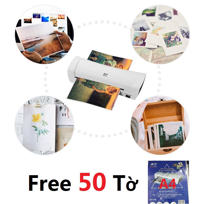 【Giao Hàng Nhanh】【Free Màng Ép A4 50 Tờ】Combo Osmile SL200 Máy Ép Máy Ép Màng Plastic Media