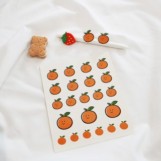 Sticker Dán Trang Trí Sổ, Đồ Dùng Hình Quả Cam