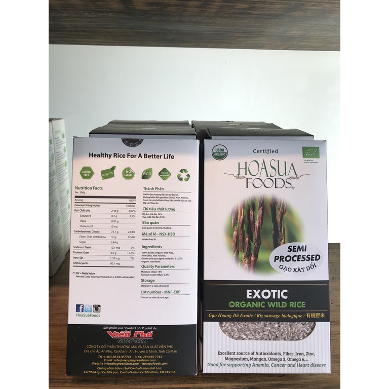 GẠO HỮU CƠ HOA SỮA 1KG